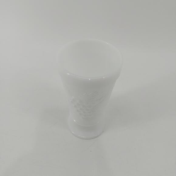 Anchor Hocking Colony Grape Milk Glass White Goblet Footed - Picture 3 of 14